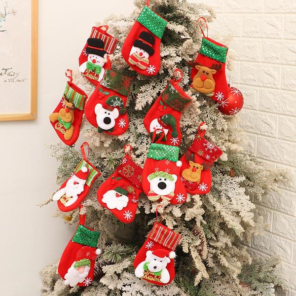 

christmas decorations stocking year 2022 gifts candy bag xmas ornaments for home 2021 navidad sock natal noel deco