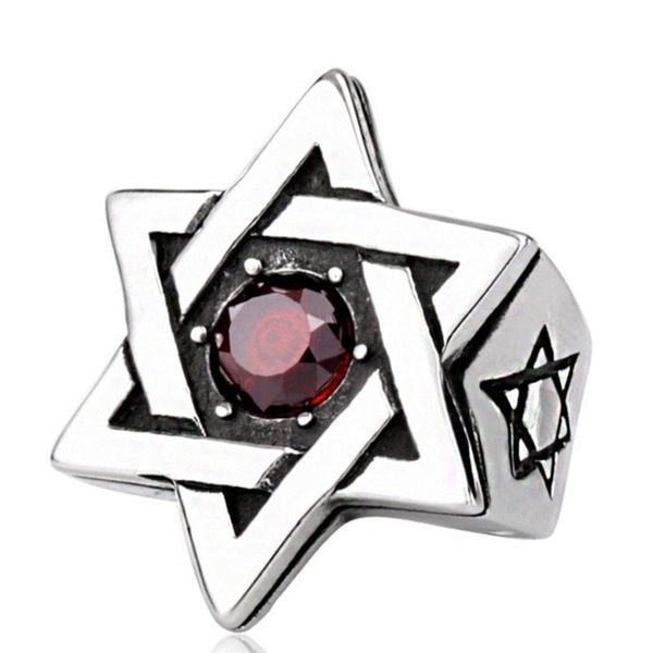 

cluster rings men's simple fashion hexagonal punk hip hop metal ring, Golden;silver