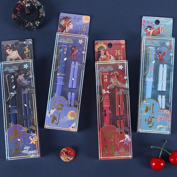 

fountain pens 8 set novelty classical style ef nib pen blue ink sac can be replaced students office writing stationery