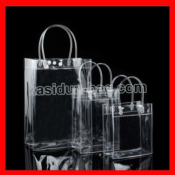 

shopping bags (100pcs/lot) wholesale waterproof clear bag pvc