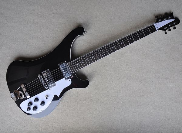 

6 strings black electric guitar with r tailpiece,rosewood fretboard