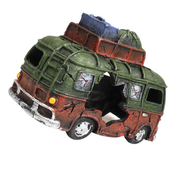 

decorations 1pc aquarium decor landscape car fish tank ornament