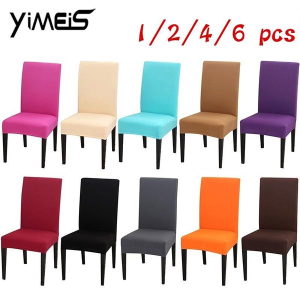 

chair covers solid color spandex stretch elastic slipcovers for dining kitchen wedding banquet el decor a2