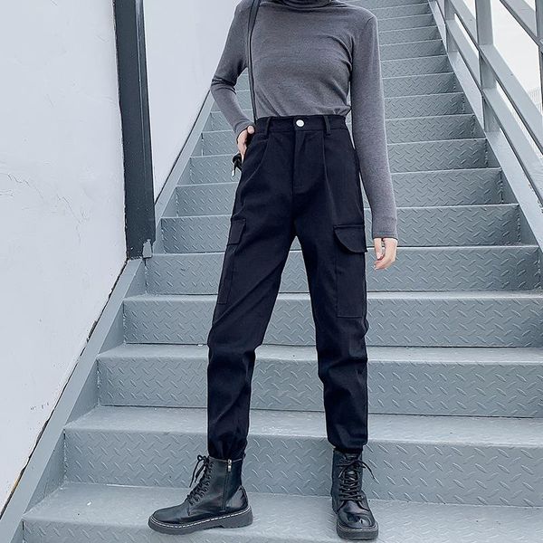 

women's overalls in spring 2021 pants & capris, Black;white