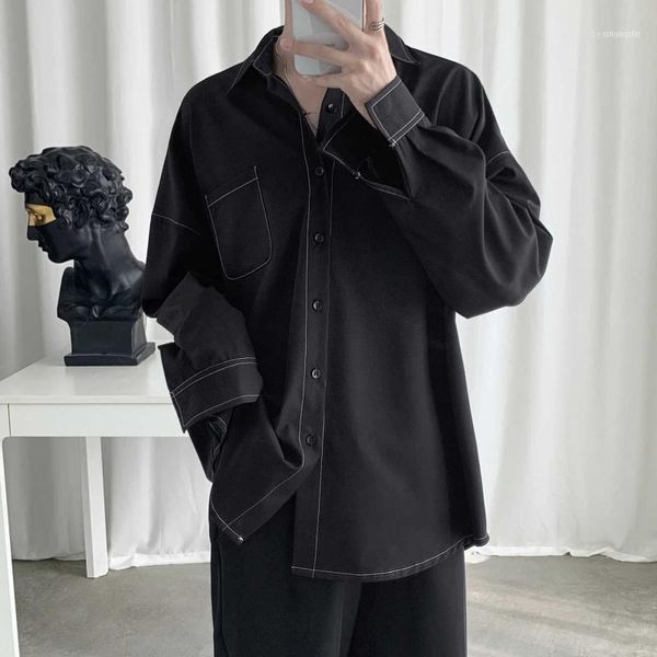

men's casual shirts autumn clothing solid color hawaiian white shirt long sleeve clothes french cuff mens fashion camisa masculin, White;black