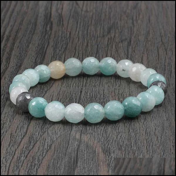 

beaded, strands natural stone gem beaded bracelet chakra reiki meditation healing bracelets bangles for women men charm friendship jewelry g, Black