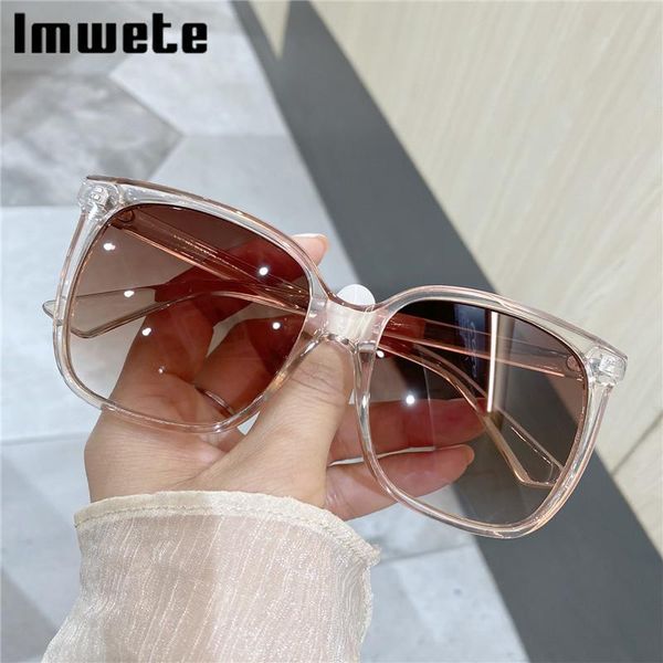 

sunglasses imwete classic square women vintage oversized men retro luxury design black sun glasses shades uv400, White;black