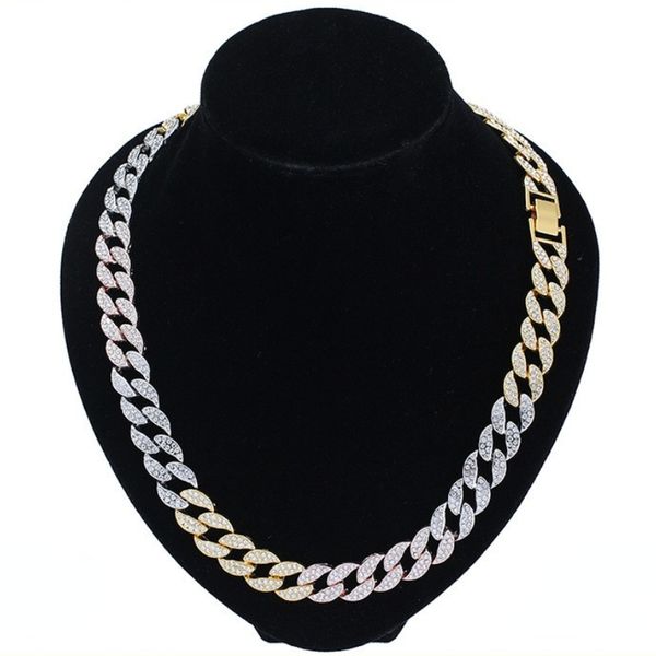 

designer single ice chain necklace hip hop fashion chains jewelry mens cuban link european and american street 16 18 20 22 24 30inch christm, Silver