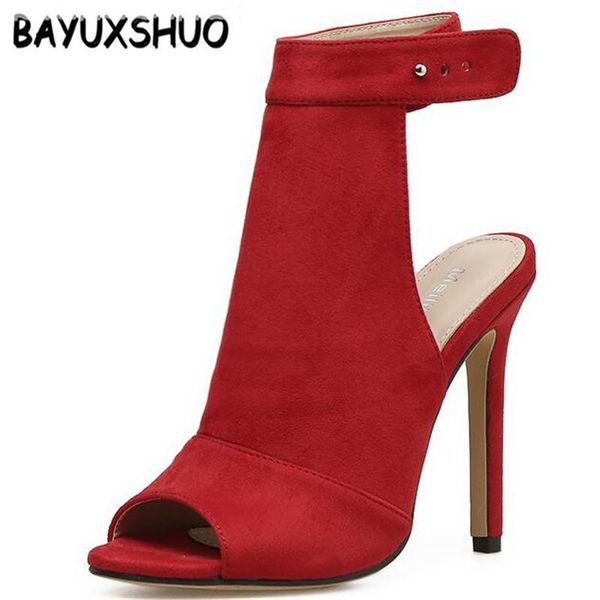 

summer fashion ladies high heels openwork fish mouth stiletto women's shoes casual wild roman sandals, Black