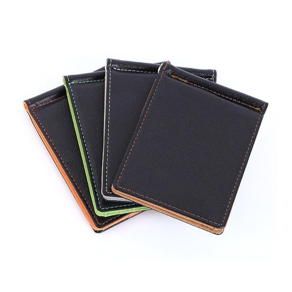 

men bifold business leather wallet famous id visiting card magic money clips 2021 designer purse wallets, Red;black