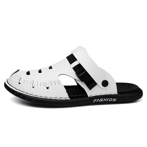 

sandals sandals-men sandal transpirables genuine ete summer verano masculina work sandalle sandali slide para roman outdoor sandalen da, Black