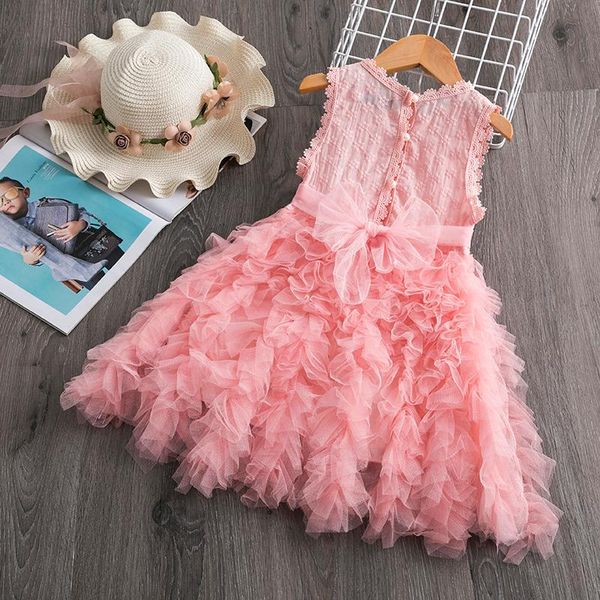 

lace baby girl dress 2 3 4 5 years birthday girls dresses vestido princess for infant party wear summer clothes girl's, Red;yellow