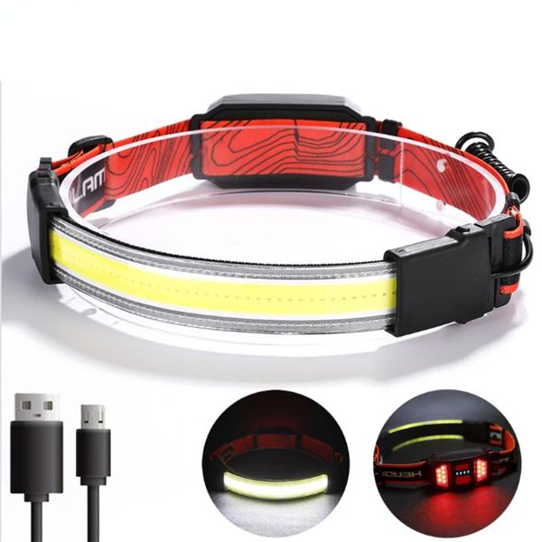 

headlamps led headlamp rechargeable usb powerful headlight 1200mah 3 modes waterproof head for running riding camping