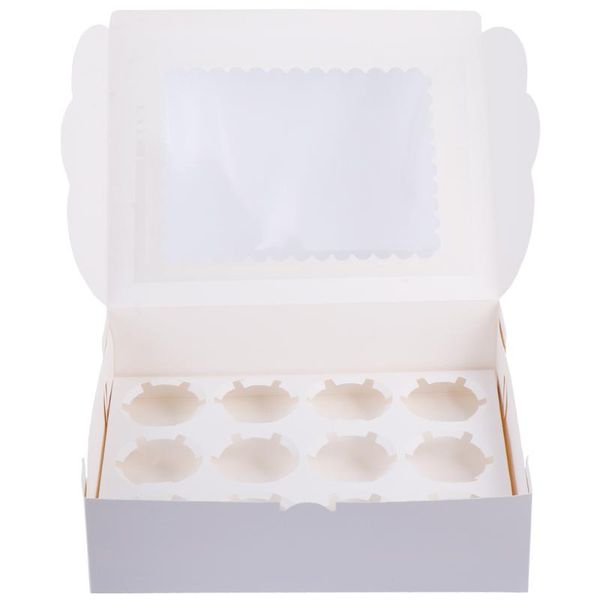 

gift wrap 12pcs packaging box cupcake storage cake container without ribbon