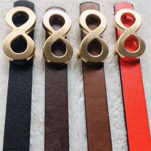 

casual and versatile 8-shaped buckle belts, Black;brown