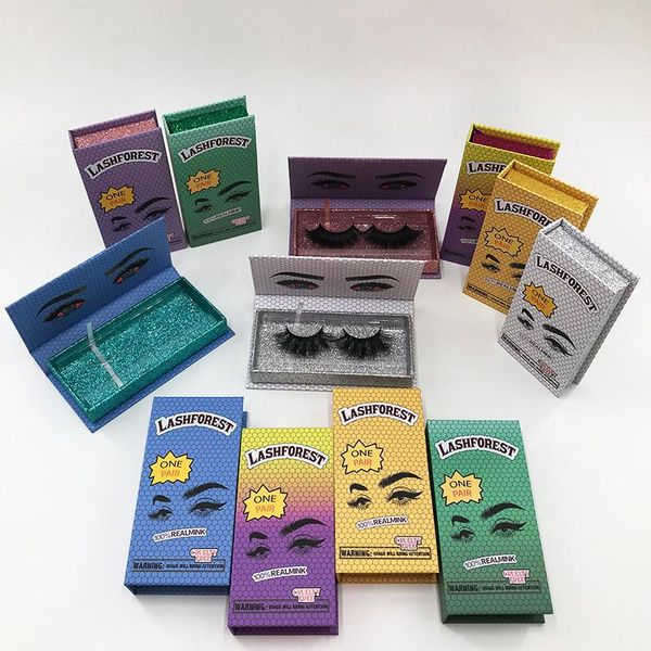 

false eyelashes private label 25mm mink eyelash custom box lashforest eye lash cases for 3d dramatic lashes