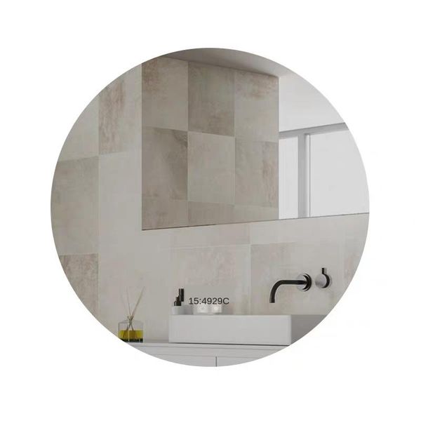 

mirrors anti-fog round mirror luminous intelligent bathroom espelho touch bluetooth toilet dresser wall hanging glass decoration