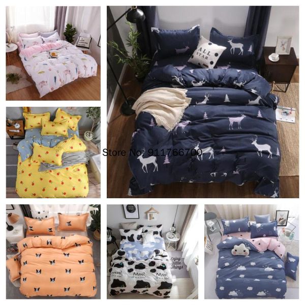 

bedding sets christmas decoration deer trees child bed sheets and pillowcases comforter set cover duvet