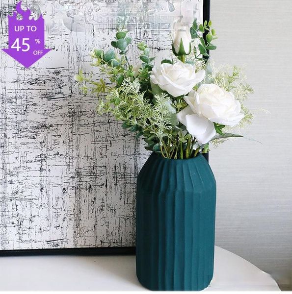 

decorative flowers & wreaths 1 pcs series simulation ice heart rose bouquet green plant decorations home wedding decoration fake leaves