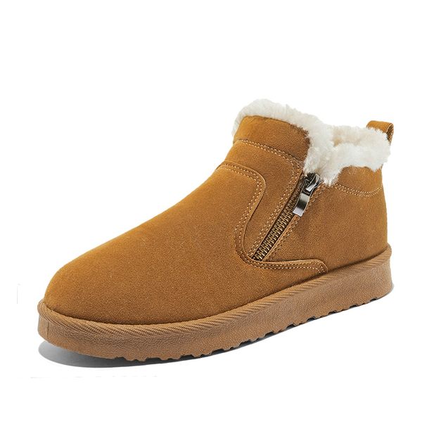 

boots jumpmore fashion winter women's snow suede leather ankle shoes woman botas mujer big size 36-44 4uei, Black