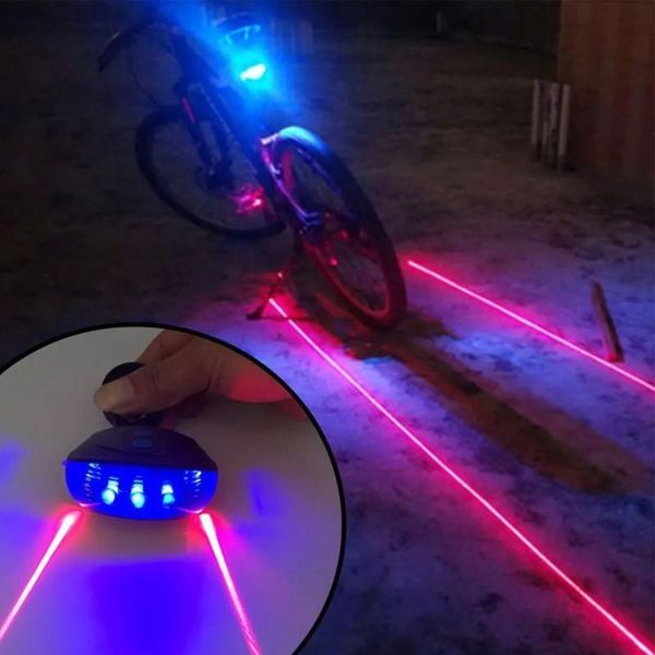 

bike lights led light waterproof laser bicycle rear tail night cycling safety warning flashing lamp accessories