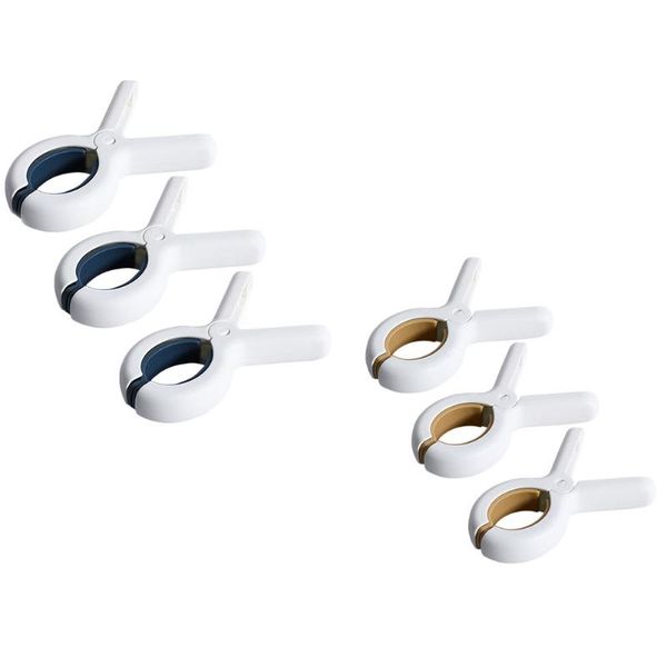 

hooks & rails 6pcs clips hanger clothes clamps for home (assorted color)