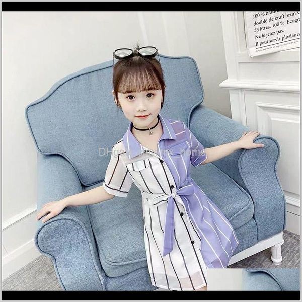 Abbigliamento Bambino Bambini Maternità Drop Delivery 2021 Ragazze Abiti Toddler Neonata Estate Adolescenti Manica corta Al ginocchio Es Casual Beautiful Schoo