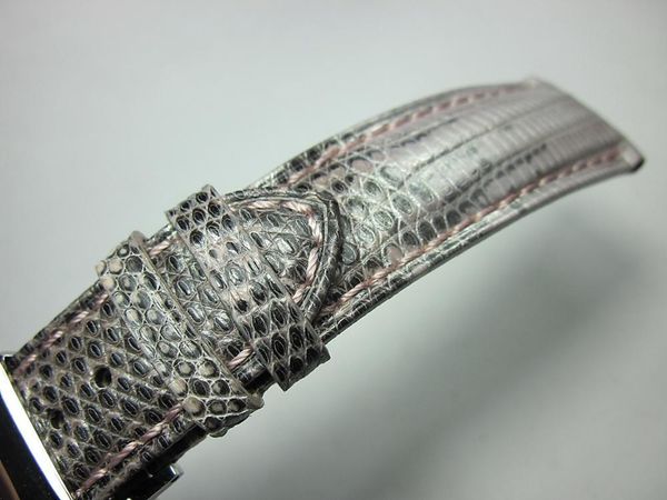 

watch bands 18mm 20mm handmade genuine retro lizard skin strap upscale watchband butterfly buckle bracelet belt leisure wristband, Black;brown