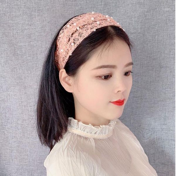 

women korean hair accessories breathable and versatile headgear fashion sport headband yoga ladies pearl headbands1