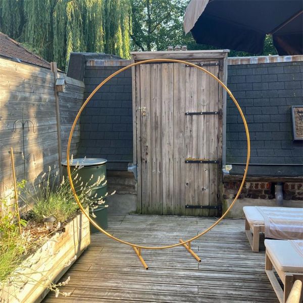 

party decoration circle metal wedding birthday arch decor background wrought props outdoor door wed lawn round frame stage