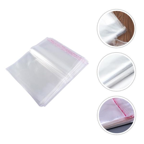 

100pcs multipurpose wrapping bag self-adhesive packaging transparent gift wrap