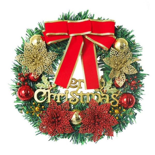 

decorative flowers & wreaths christmas gate wreath artificial merry hanging lace red berry garland battery supplied led strip lamp xmas
