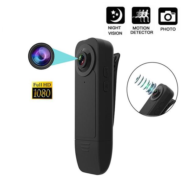 

portable wearable hd mini camera night vision motion detection video recorder with pocket clip support tf card outside cam cameras