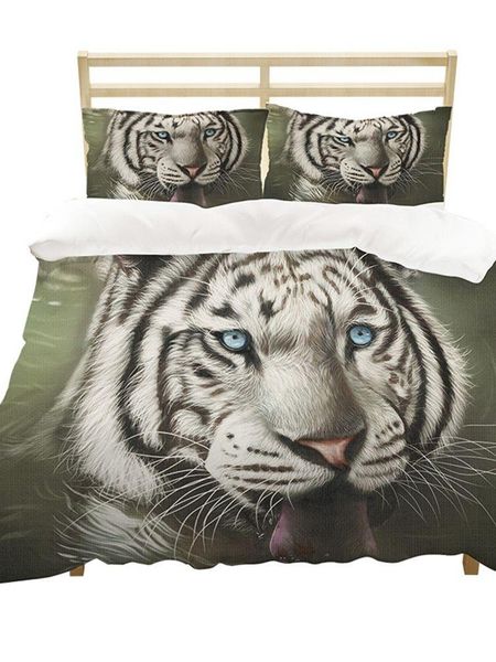 

bedding sets home textile 3d tiger custom 3pcs digital printing bed cover