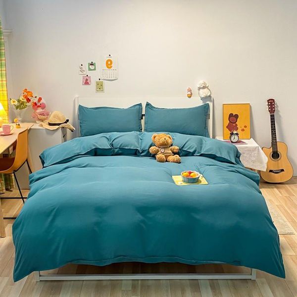 

bedding sets bonenjoy solid color bed linen set  king size for double plain dyed minimalist style duvet cover bedset