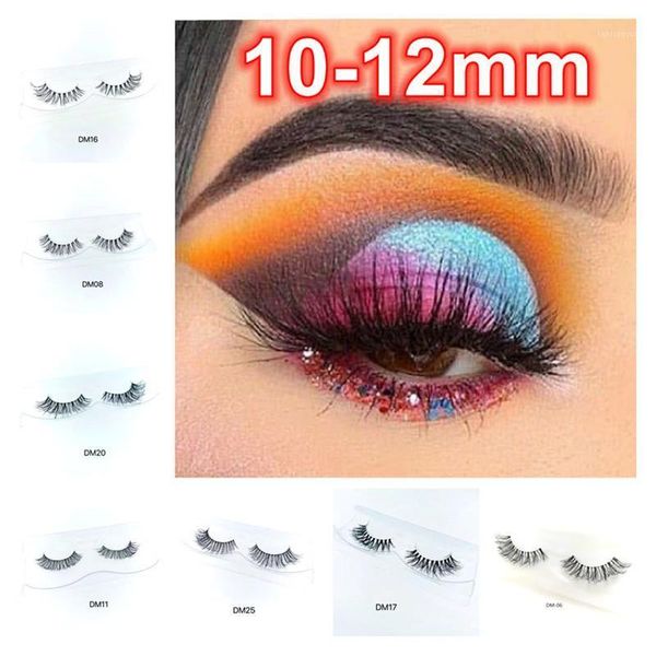 

pair short mink eyelashes 3d lashes thick handmade full strip cruelty false makeup1