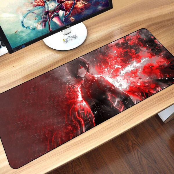 

mouse pads & wrist rests ghoul gaming gamer mousepad xxl 90x40cm rubber extra large anti-slip computer parts mat desk keyboard pad for