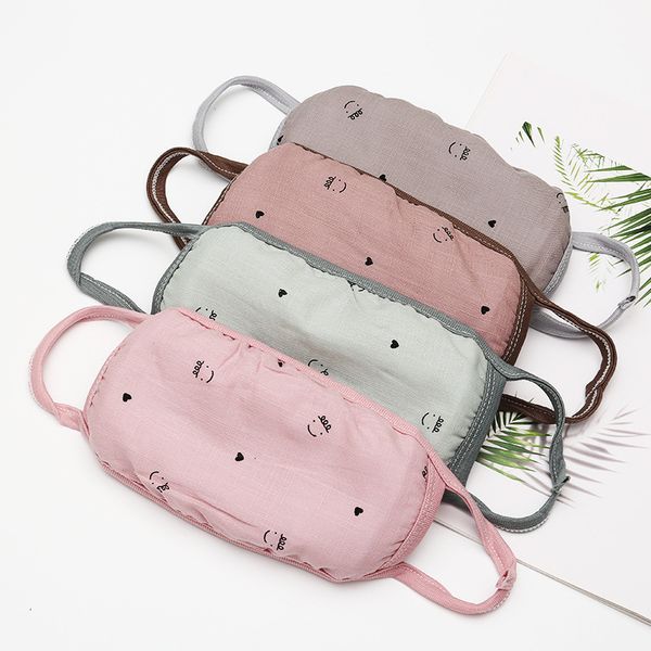 

women's korean fashion runniu printed plush winter cotton dust mask