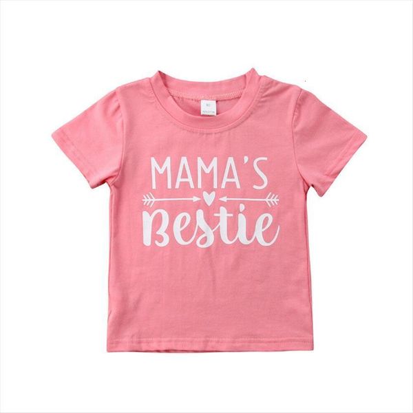 

casual kids baby girls clothes print letter short sleeve cotton t shirt tees shirts, Blue