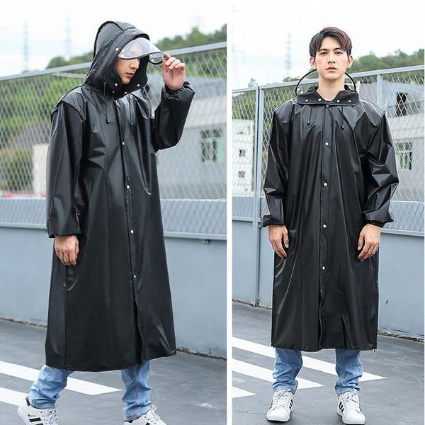 

raincoats hiking pack bicycle electric mens womens waterproof long jacket eva button hooded raincoat coats poncho rainwear