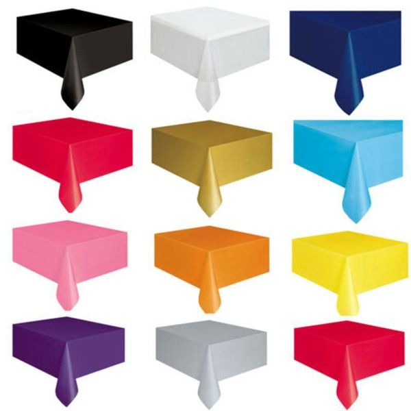 

1pcs/lot color disposable 137x183cm tablecloth for birthday party decorations kids pure tablecloths supplies decor dinnerware