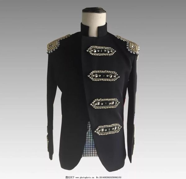 

menswear jacket black coat suit stage performance club clothing, Black;brown