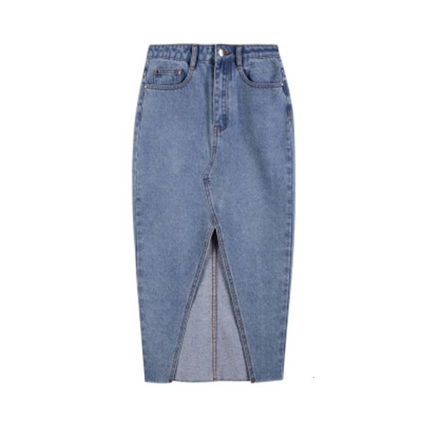 

women fashion denim skirts a-line empire mid-calf dresses high waist split skirts female fashion skinny dresses, Black