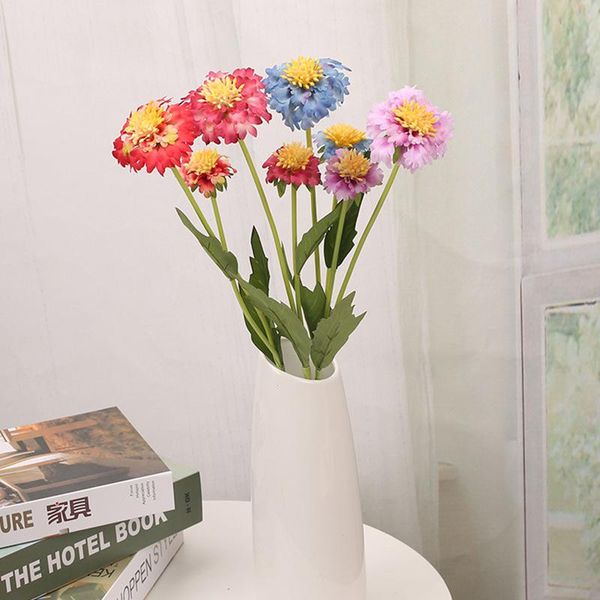 

decorative flowers & wreaths 1pc pine artificial silk flower home display small wild chrysanthemum for wedding party arrangement o