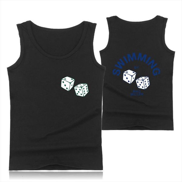 

mac miller tank men cotton workout fashion female fans cool casual sleeveless vest, White;black