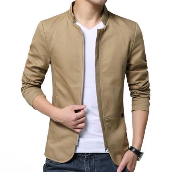 

men's jackets 2021 mens jacket fashion standing collar coats slim fit business casual male men clothing plus size drop, Black;brown