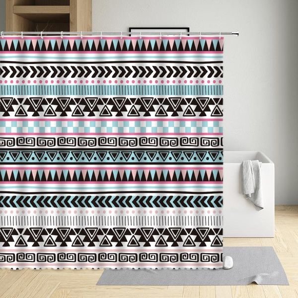 

shower curtains nationality style striped curtain square diamond round shape triangle cloth bathroom decor bath screen with hooks