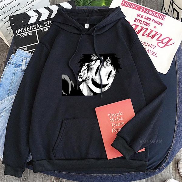 

men's hoodies & sweatshirts japan anime high-rise invasion sniper kamen harajuku manga sweatshirt fashion winter hip hop long sleeve, Black