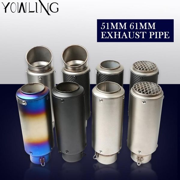 

motorcycle exhaust system 36-61mm universal pipe escape for s1000rr yzf r1 fz1n mt09 gsx-r750 r25 ninja250 cbr1000 r1200gs