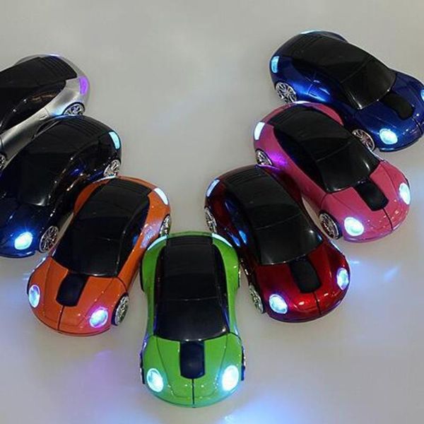 

mice computer accessories 2.4ghz 3d optical wireless mouse car shape receiver usb for pc lapdrop